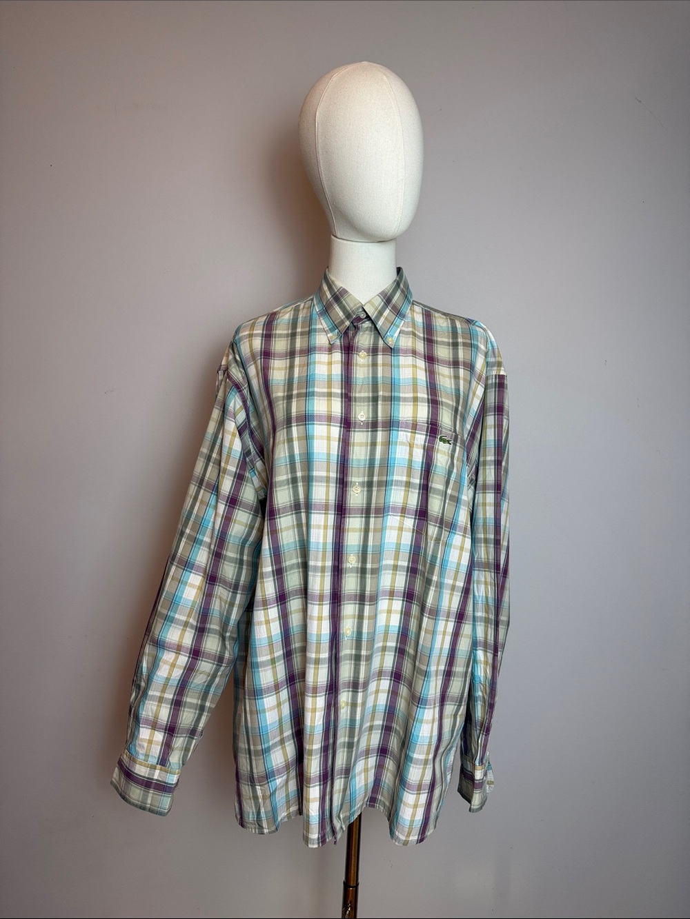 Vintage Lacoste Plaid Button Down Shirt - Size FR 41 (US M/L)